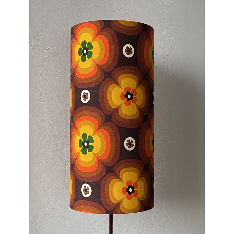 Lampshade Treflower H40 D20 - tissu vintage