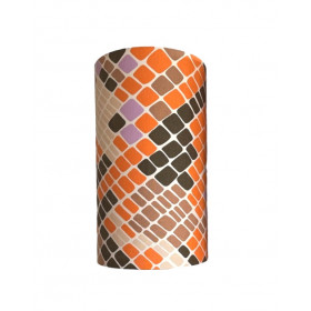 Abat-jour Mosaic H30 D18 - tissu vintage
