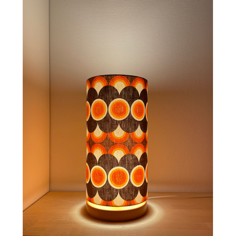 Lamp'angel Impact orange H43cm D20cm - mid-century fabric style