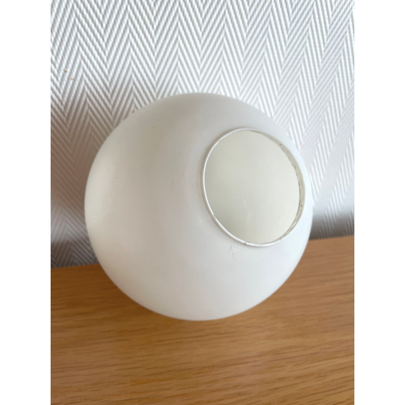 Globe en opaline blanc mat