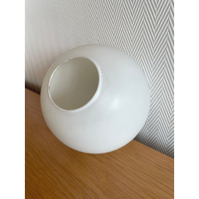 Globe opaline blanc mat Diam. 15cm -...