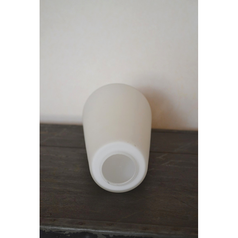 Glass Fugue opaline matt white H20cm / Diam. 7cm / Ouv. 4cm