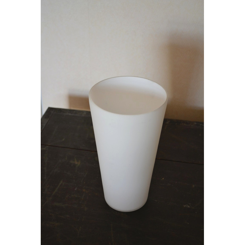 Glass Fugue opaline matt white H20cm / Diam. 7cm / Ouv. 4cm