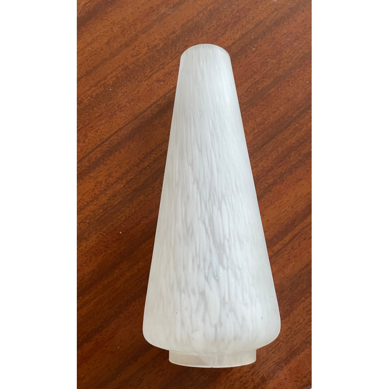 Glass Fugue milky H17cm / Diam. 3 et 7cm / Ouv. 3,8cm