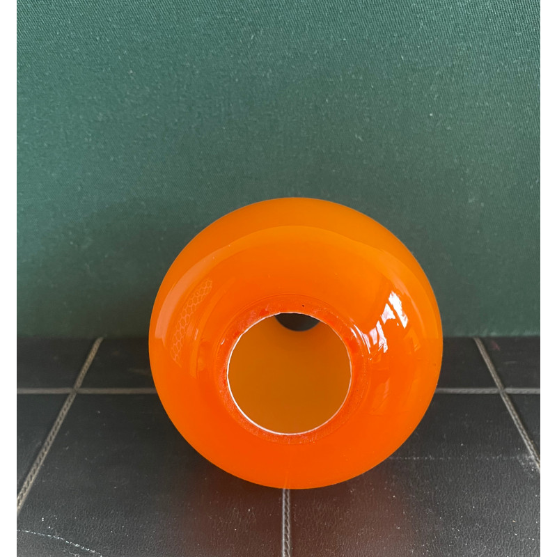 Fugue opaline orange H14cm - Ouv. 3,6cm