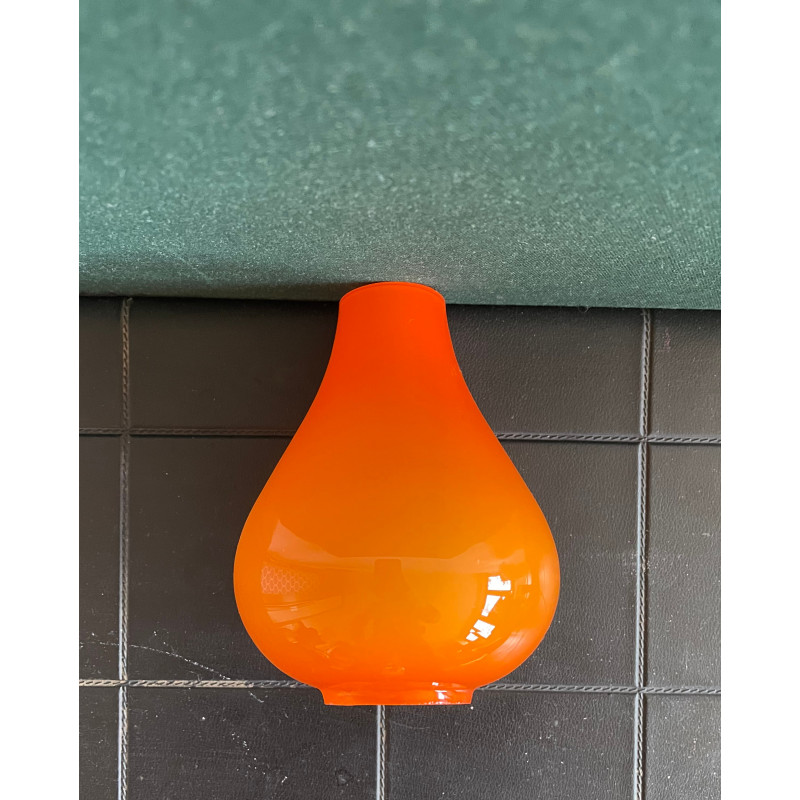 Fugue opaline orange H14cm - Ouv. 3,6cm