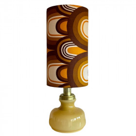 Lampe opaline beige Trombone H80 D30...