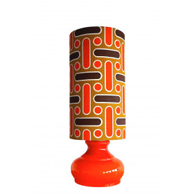 Lampe opaline orange Naxos - tissu...