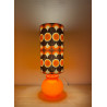 lampe opaline orange Impact H58 D20 - tissu vintage 1970