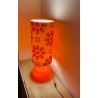 Lampe opaline orange Crush - tissu vintage
