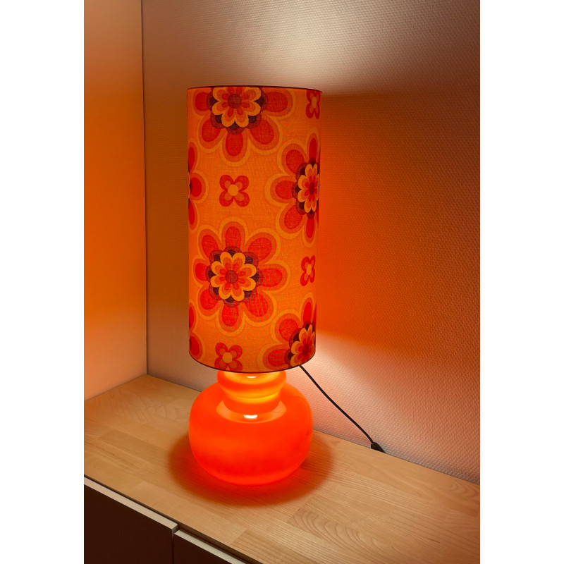 Lampshade orange Crush H50 D25cm - mid-century fabric