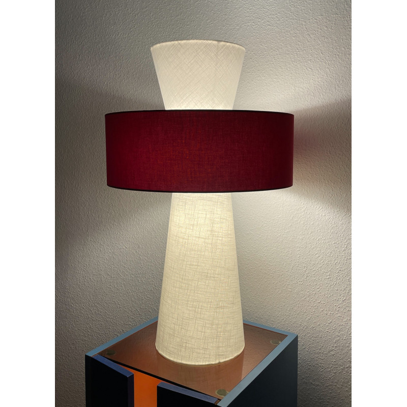 Desklamp Lamp'cône red wine