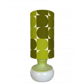 Lampe opaline bicolore vert/blanc...