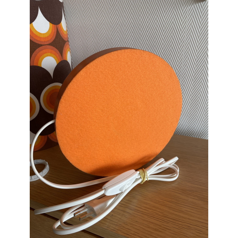 Lamp'angel Impact orange H43cm D20cm - mid-century fabric style