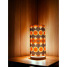 Lamp'angel Impact orange H43cm D20cm - mid-century fabric style