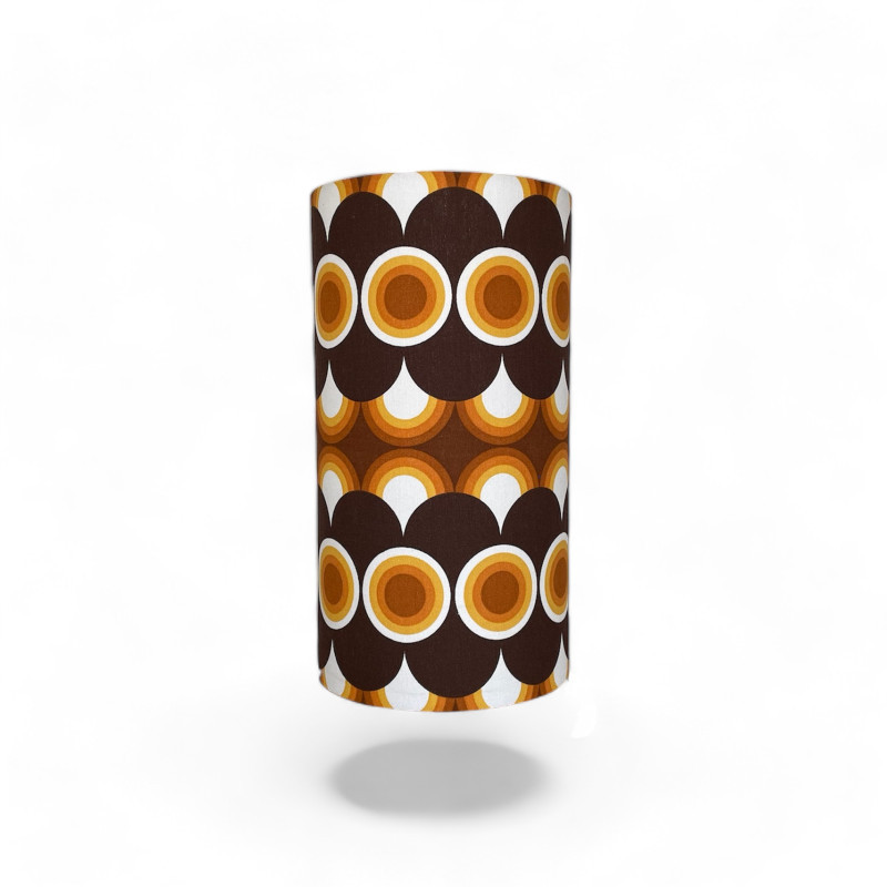 Lampshade Impact  brown H40 D20 - mid-century fabric