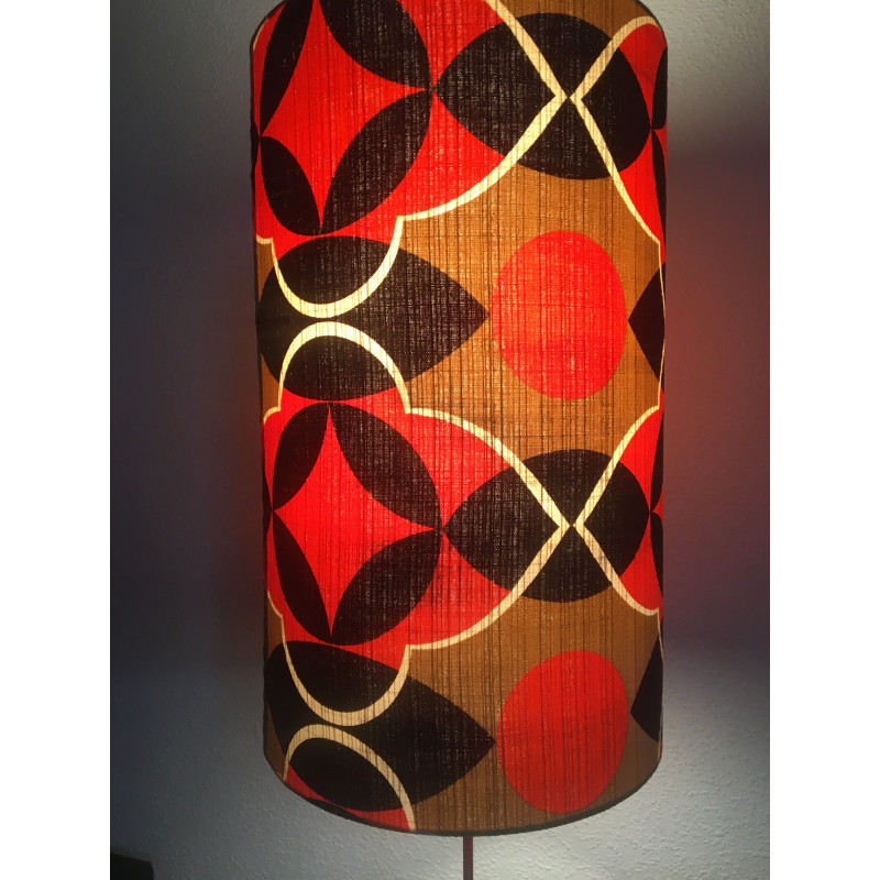 Lampshade Oblivion H75 D30cm - vintage 70s fabric