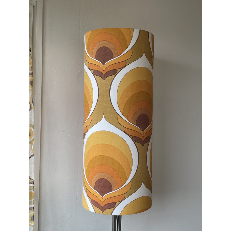 Lampshade Flake H80 D33cm- mid-century fabric