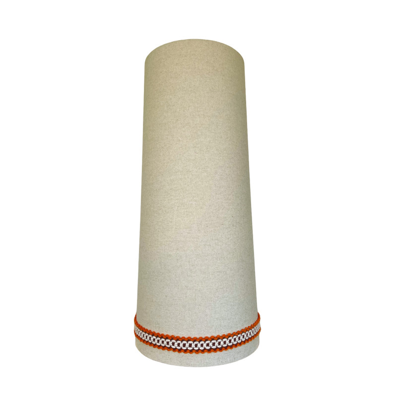 Lampshade Beige bison H80 D35 D30cm - orange stripe