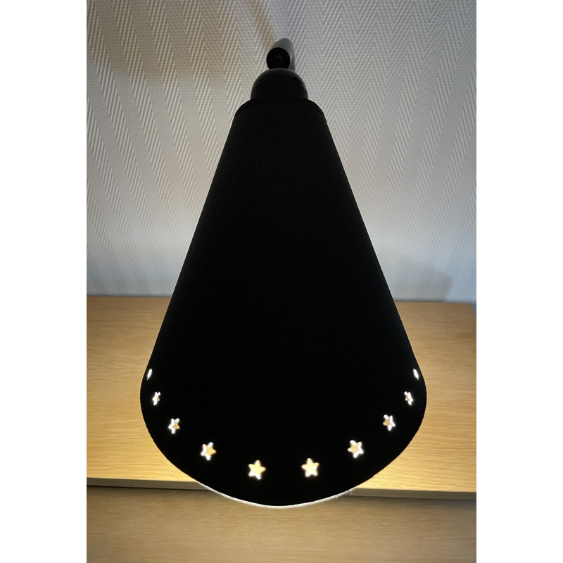 Lampshade tulip Skaï stars H20 D15cm