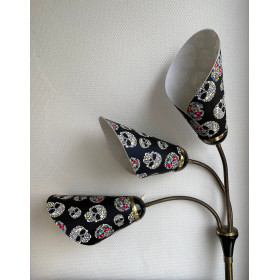 3 Lampshades tulip Skaï Death head...