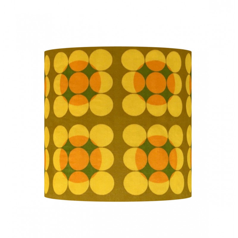 Lampshade  Antares jaune H40 D40cm -  70's fabric