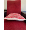 Coussin Vasa rouge & blanc 40x40cm - tissu style 70's