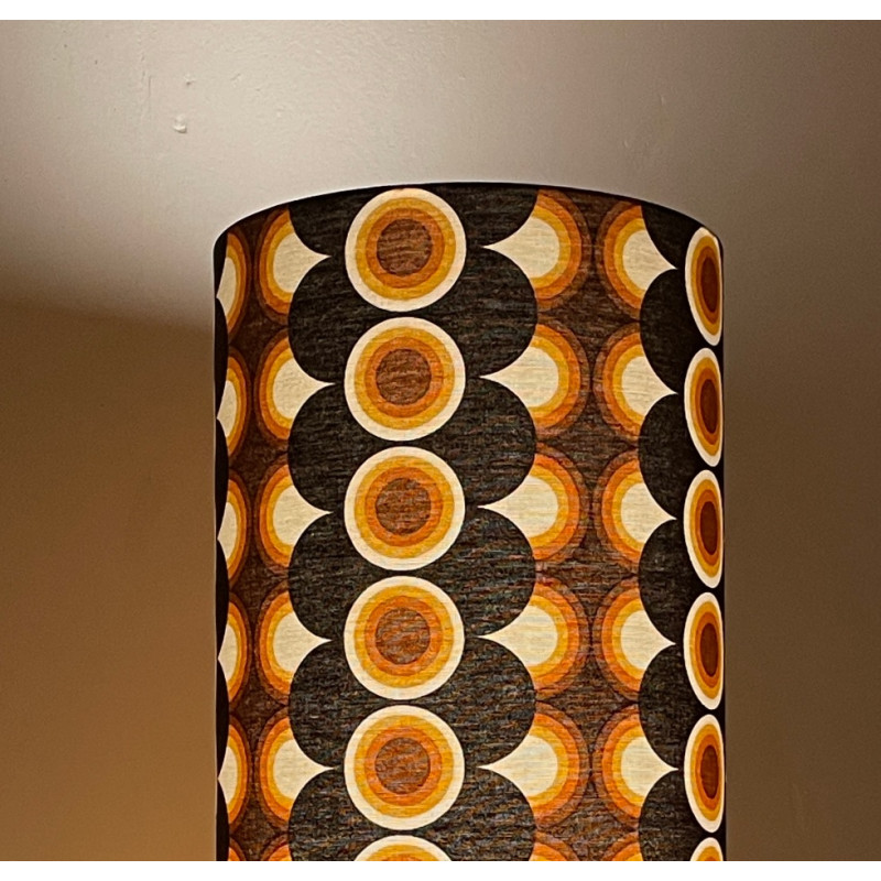 Lampshade Impact  brown H45 D30cm - mid-century fabric