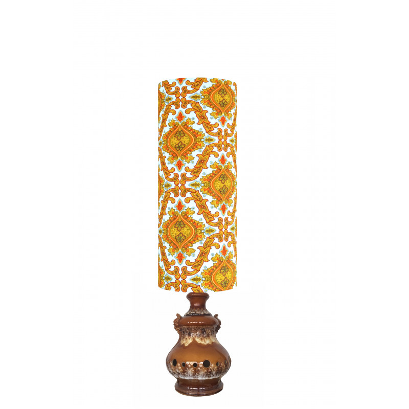 Lampshade Lauriers H75 D30cm - vintage fabric
