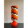 DeskLamp orange opalin glass Hoso - mid-century fabric