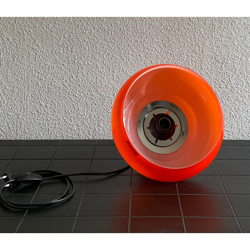 Lampe opaline orange Hoso - tissu rétro