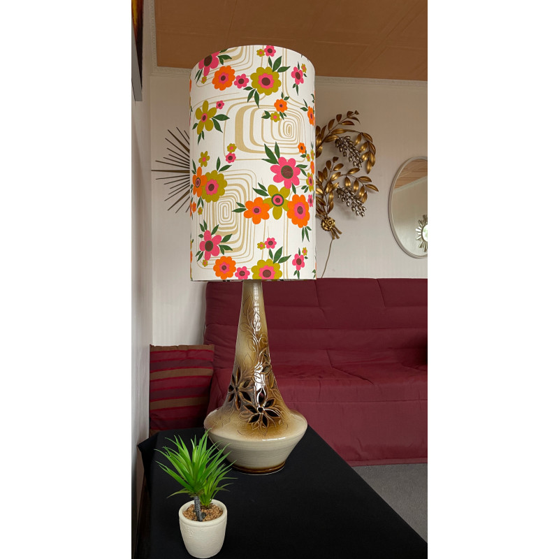 Lampshade Cantuta H60 d35cm R10 - vintage fabric