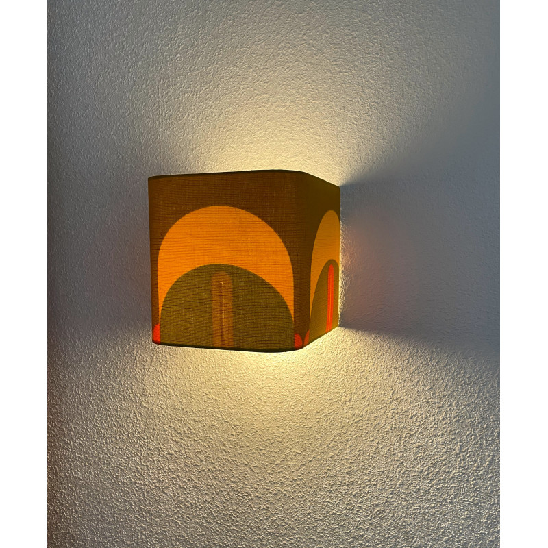 Wall lampshade square Saturne fabric