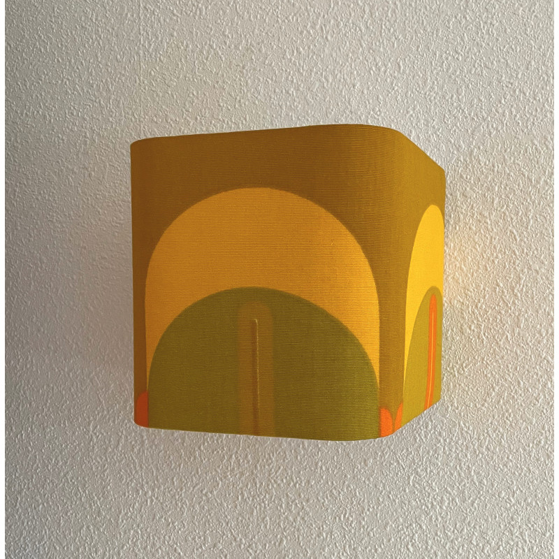 Wall lampshade square Saturne fabric