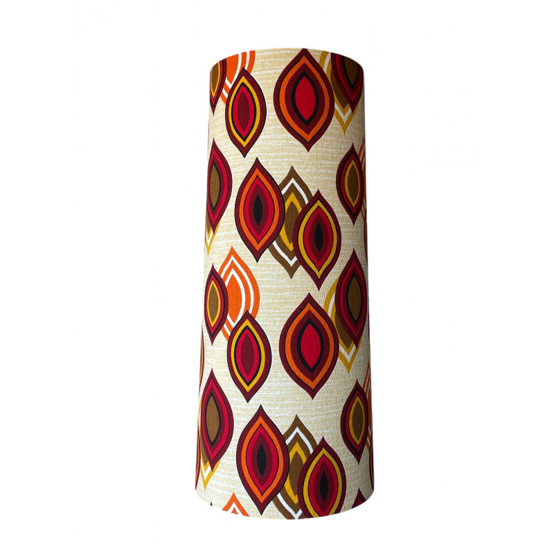 Abat-jour vintage La Baule H80 D30 D25 - Tissu années 70 Abat-jour vintage La Baule H80 D30 D25 - Tissu années 70