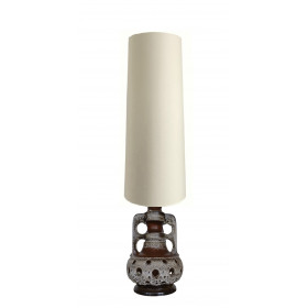 FloorLamp Ecru - brown ceramic base
