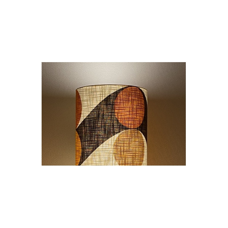 Lampshade Bouli H54 D30cm - mid-century fabric