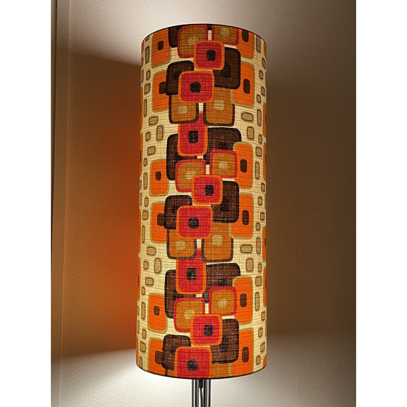 Lampshade Illusion H75 D30cm - mid-century fabric