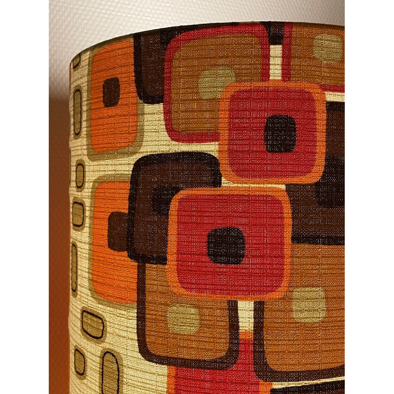 Lampshade Illusion H75 D30cm - mid-century fabric