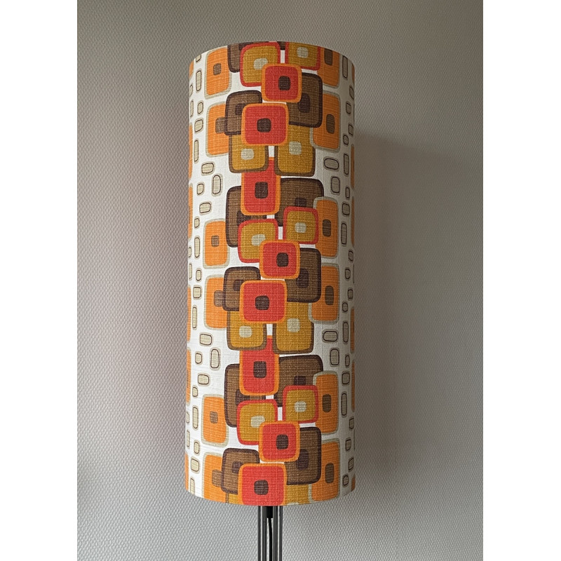 Lampshade Illusion H75 D30cm - mid-century fabric