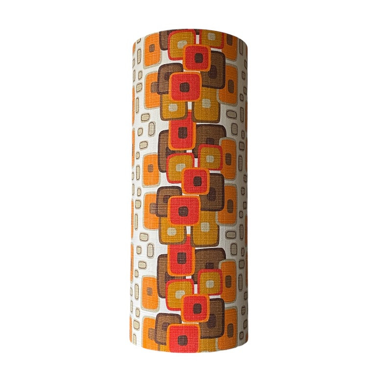 Lampshade Illusion H75 D30cm - mid-century fabric