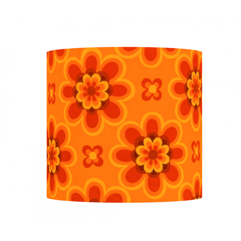 Lampshade orange Crush H40 D40cm - mid-century fabric