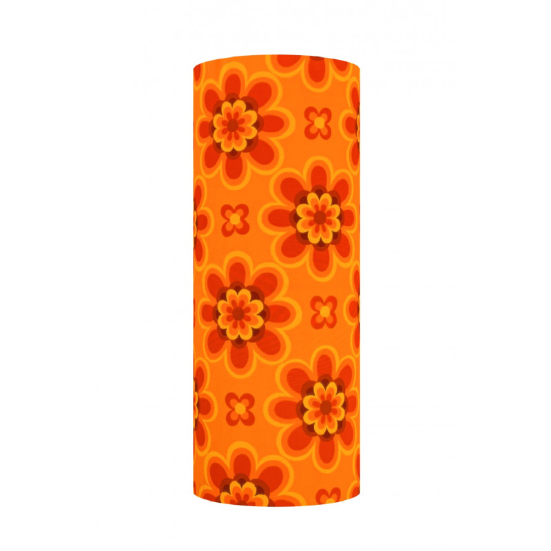 Abat-jour Crush orange H75 D30 - tissu vintage 70's