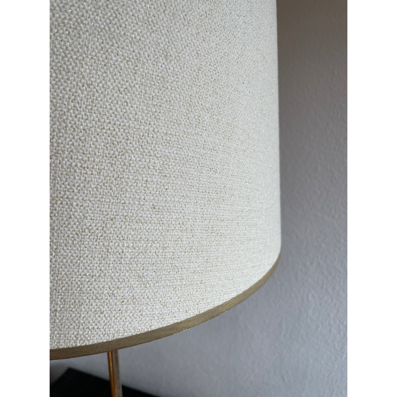 Lampshade Ecru H35 D40 D35 -  conical gold mesh