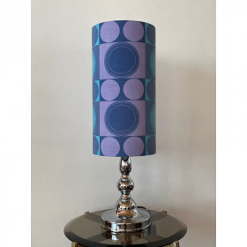 Lampe vintage chromée avec abat-jour...