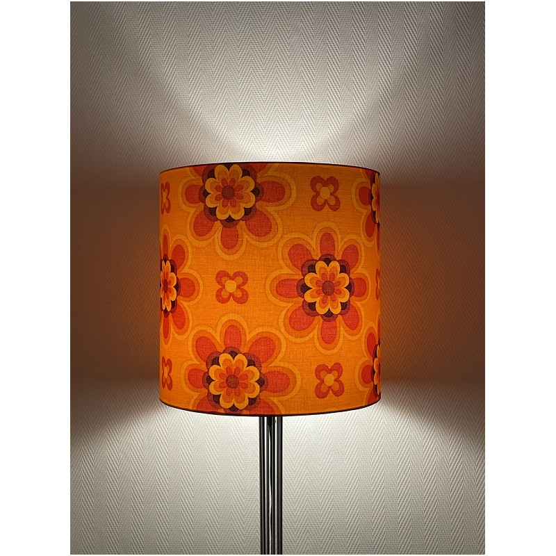 Lampshade orange Crush H40 D40cm - mid-century fabric