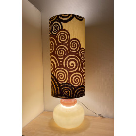 Lampe opaline beige bicolore Koudou...