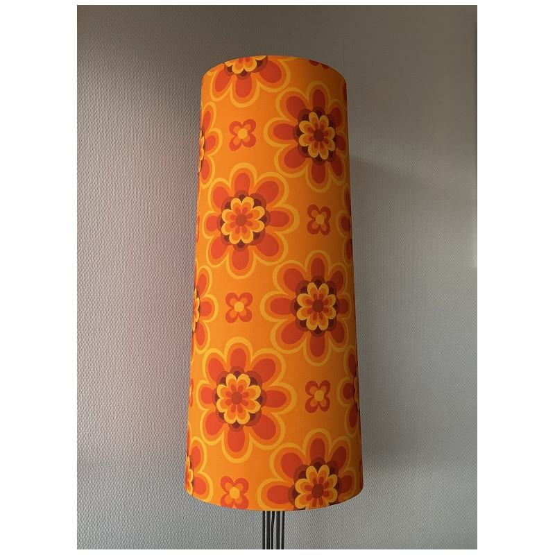 Lampshade orange Crush H80 D35 D30cm - mid-century fabric