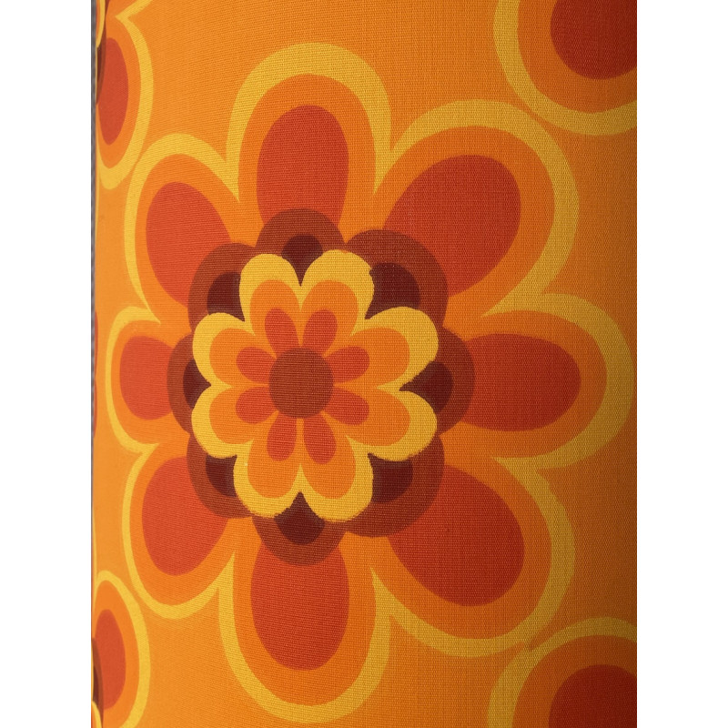 Lampshade orange Crush H80 D35 D30cm - mid-century fabric