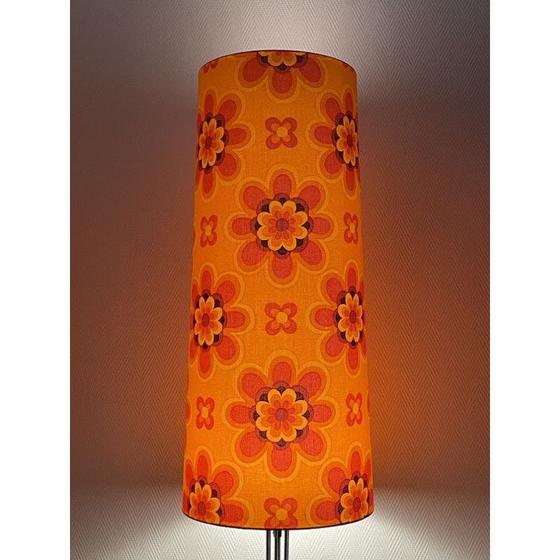 Lampshade orange Crush H80 D35 D30cm - mid-century fabric